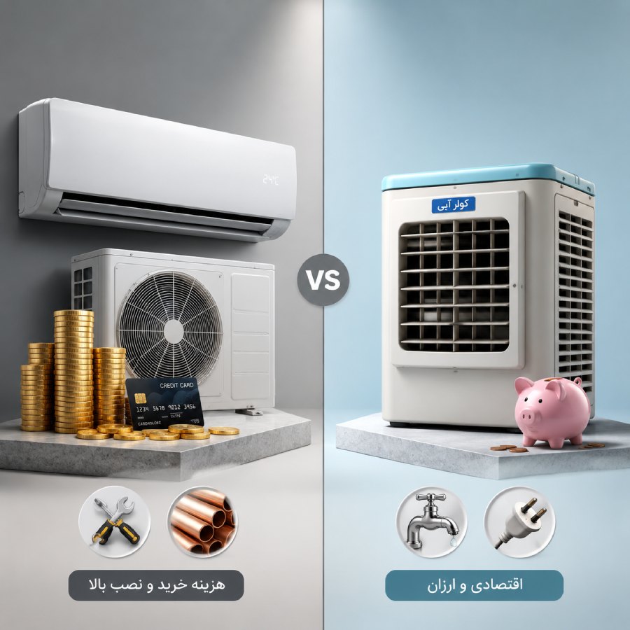 مقایسه هزینه خرید کولر گازی با کولر آبی