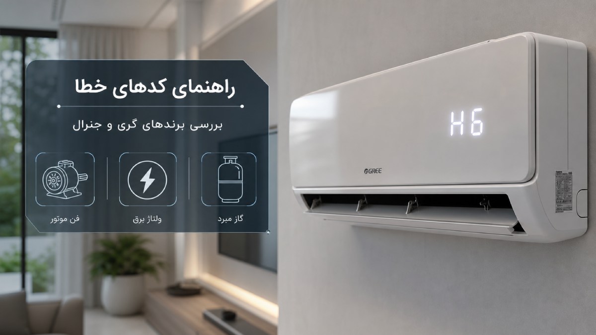 کد ارور کولر گازی برند گری و جنرال